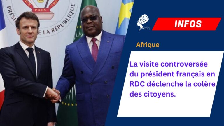 La visite controversée du président français en RDC déclenche la colère des citoyens.