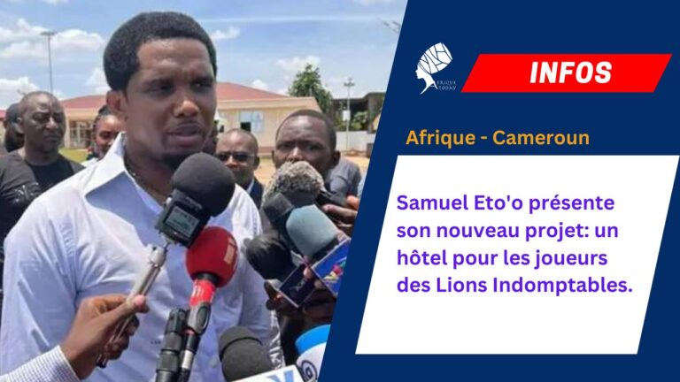 Samuel Eto’o présente son nouveau projet: un hôtel pour les joueurs des Lions Indomptables.