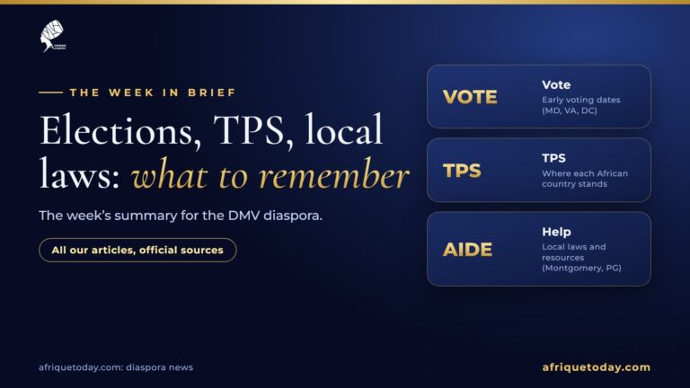 The week in brief for the DMV diaspora: vote, TPS and help, with links to our articles
