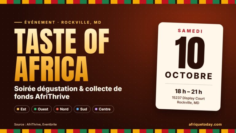 Taste of Africa, collecte de fonds culinaire AfriThrive, samedi 10 octobre à Rockville, Maryland