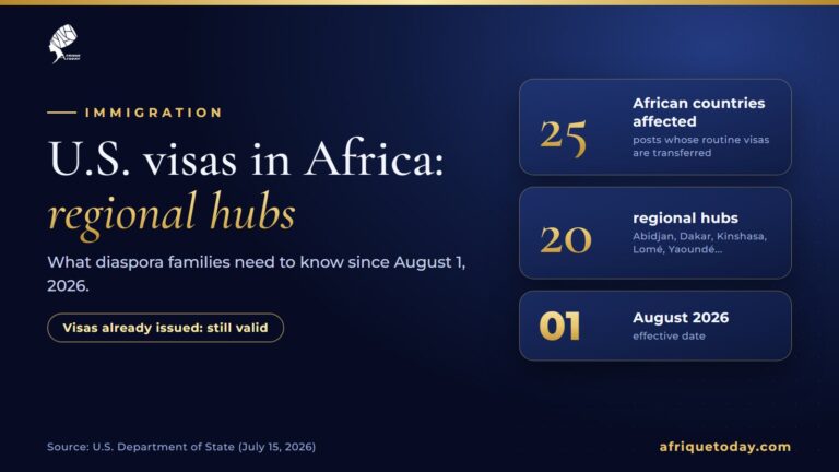 U.S. visa services in Africa move to regional hubs since August 1, 2026